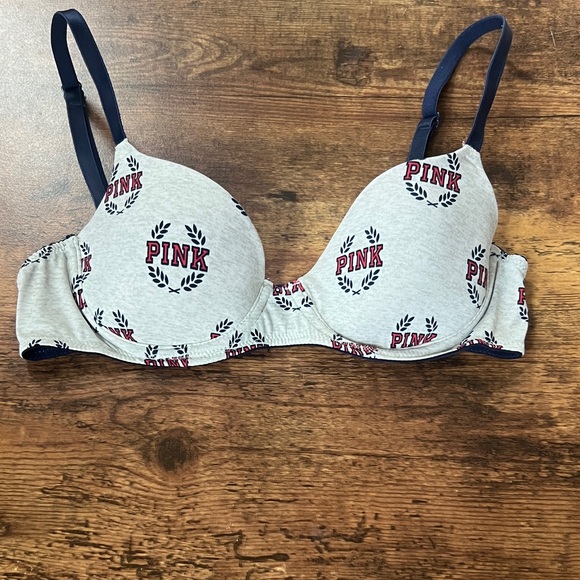 PINK Victoria's Secret Other - PINK Victoria's Secret Heather Gray and Navy Bra 32A